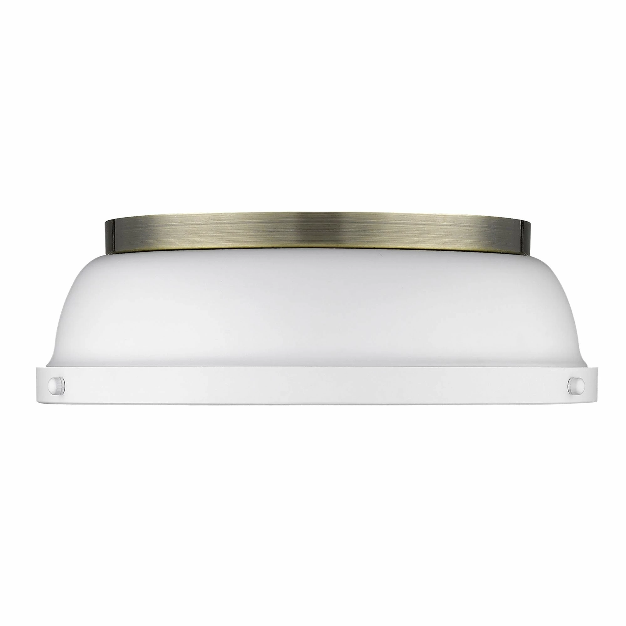 Coupon π Golden Lighting Duncan Flush Mount - 14 Dia X 4.25 H - 14 Dia X 4.25 H Aged Brass With Matte White Shade π 9 Coupon π Golden Lighting Duncan Flush Mount - 14 Dia X 4.25 H - 14 Dia X 4.25 H Aged Brass With Matte White Shade π - Image 7