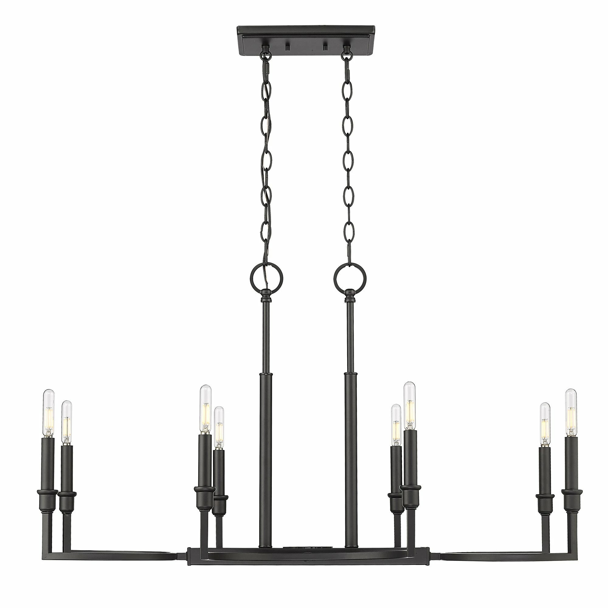 Cheapest ✔️ Golden Lighting Ellyn Linear Pendant - Matte Black 👏 - Image 2