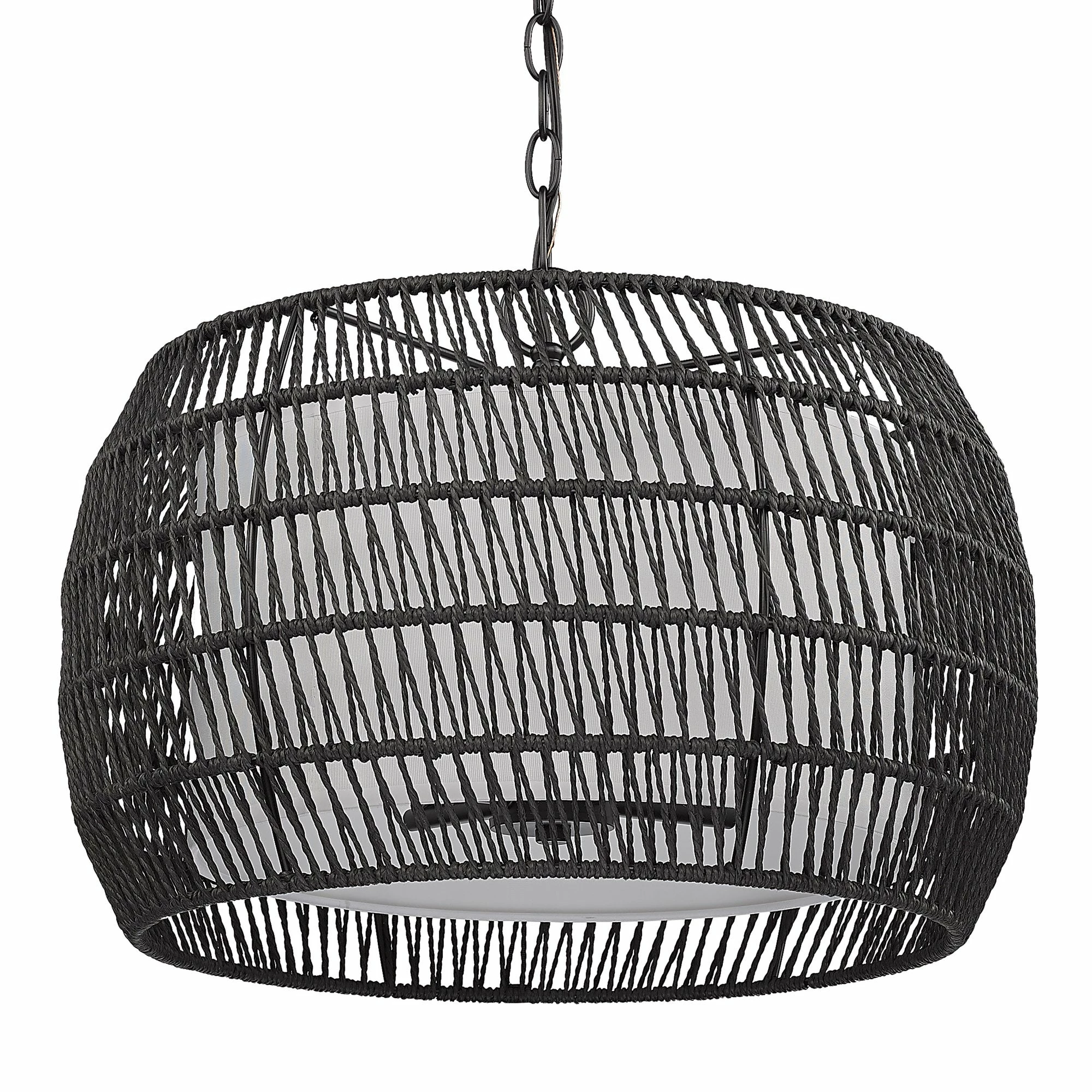 Coupon π― Golden Lighting Everly 4 Light Chandelier - 19"x13.5" Matte Black With Modern Black Rattan π― 6 Coupon π― Golden Lighting Everly 4 Light Chandelier - 19"x13.5" Matte Black With Modern Black Rattan π― - Image 4