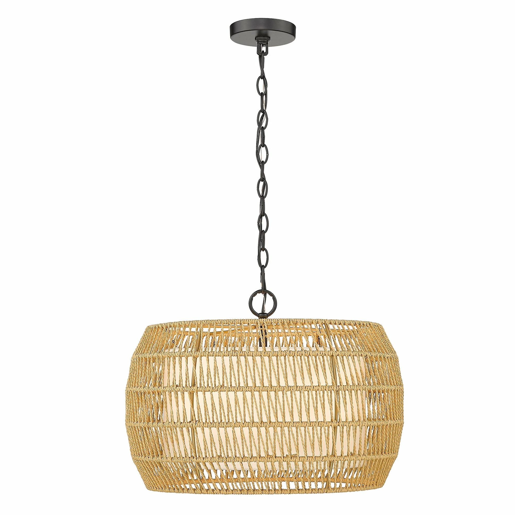 Coupon π― Golden Lighting Everly 4 Light Chandelier - 19"x13.5" Matte Black With Modern Black Rattan π― 3 Coupon π― Golden Lighting Everly 4 Light Chandelier - 19"x13.5" Matte Black With Modern Black Rattan π―