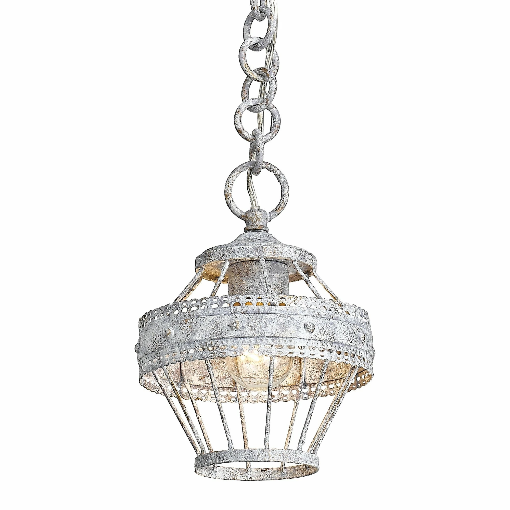 New π Golden Lighting Ferris Mini Pendant - Oyster π 3 New π Golden Lighting Ferris Mini Pendant - Oyster π