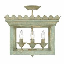 Alternative view of Hot Sale 🔥 Golden Lighting Finley Semi-Flush - 19x16.25" 😀