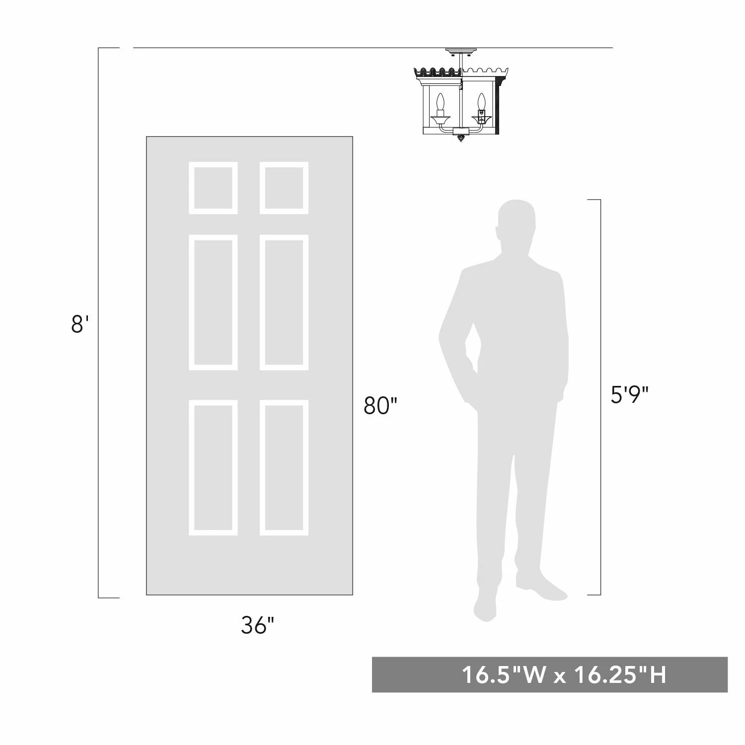 Hot Sale π₯ Golden Lighting Finley Semi-Flush - 19x16.25" π 6 Hot Sale π₯ Golden Lighting Finley Semi-Flush - 19x16.25" π - Image 4