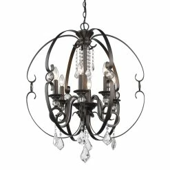 Cheapest π Golden Lighting Ella 6 Light Chandelier Bronze π 15 Cheapest π Golden Lighting Ella 6 Light Chandelier Bronze π -Golden Lighting Sales Golden Lighting 231323 6 EB Ella 6 light Chandelier 2