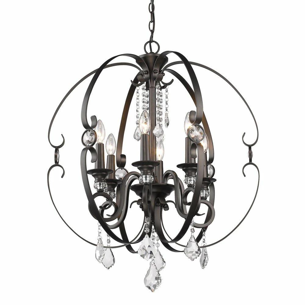 Cheapest π Golden Lighting Ella 6 Light Chandelier Bronze π 5 Cheapest π Golden Lighting Ella 6 Light Chandelier Bronze π - Image 3