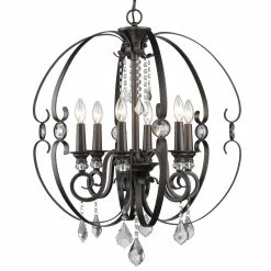 Cheapest π Golden Lighting Ella 6 Light Chandelier Bronze π 17 Cheapest π Golden Lighting Ella 6 Light Chandelier Bronze π -Golden Lighting Sales Golden Lighting 231323 6 EB Ella 6 light Chandelier 4