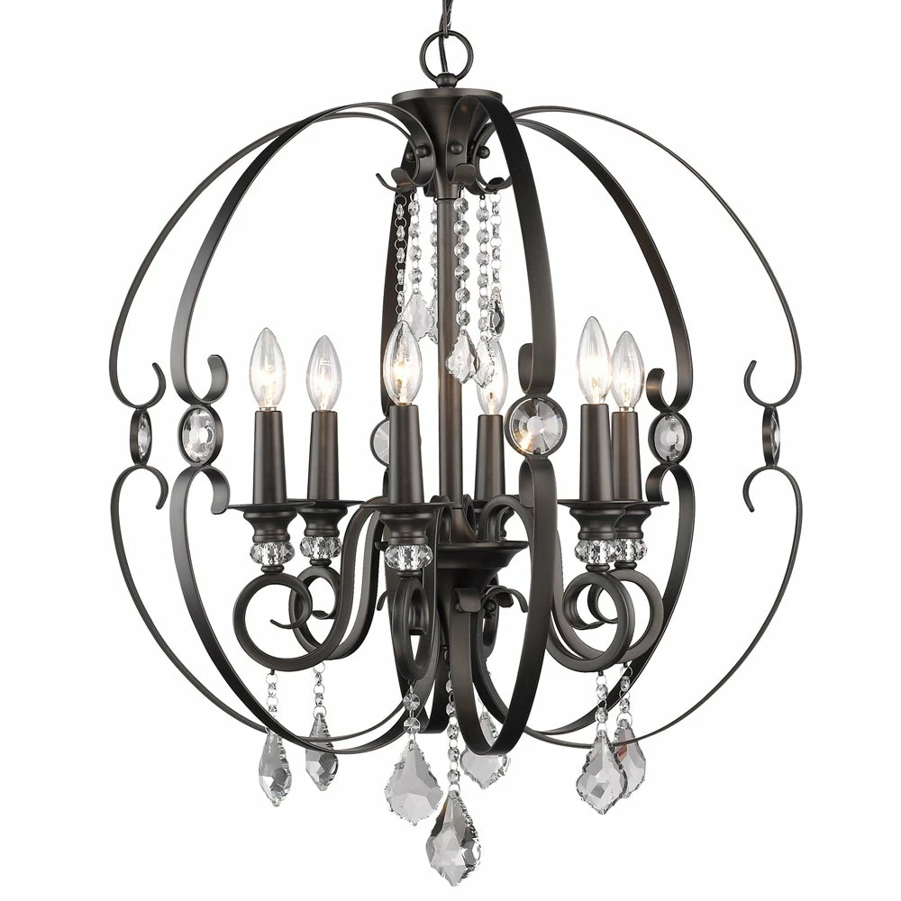 Cheapest π Golden Lighting Ella 6 Light Chandelier Bronze π 7 Cheapest π Golden Lighting Ella 6 Light Chandelier Bronze π - Image 5