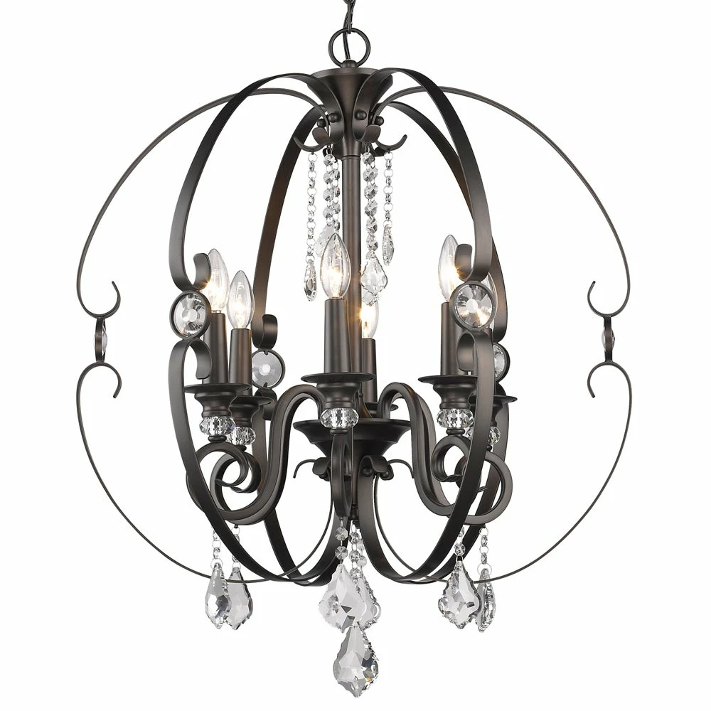 Cheapest π Golden Lighting Ella 6 Light Chandelier Bronze π 3 Cheapest π Golden Lighting Ella 6 Light Chandelier Bronze π