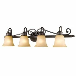 Outlet ⌛ Golden Lighting Belle Meade Rubbed Bronze 4-light Bath Vanity With Tea Stone Glass ✔️ -Golden Lighting Sales Golden Lighting Belle Meade Rubbed Bronze 4 light Bath Vanity With Tea Stone Glass 245a08e0 3518 4594 9eb0 c15229221c6a