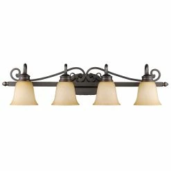 Outlet ⌛ Golden Lighting Belle Meade Rubbed Bronze 4-light Bath Vanity With Tea Stone Glass ✔️ -Golden Lighting Sales Golden Lighting Belle Meade Rubbed Bronze 4 light Bath Vanity With Tea Stone Glass f94dd3d0 861d 41fe bf5e 95aff68d702b
