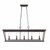 Cheapest 🎉 Golden Lighting Davenport Etruscan Bronze 5-light Linear Pendant ❤️