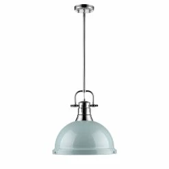 Cheapest π Golden Lighting Duncan 1-light Steel Pendant Light Fixture Chrome With White Shade π 24 Cheapest π Golden Lighting Duncan 1-light Steel Pendant Light Fixture Chrome With White Shade π -Golden Lighting Sales Golden Lighting Duncan 1 light Chrome Steel Pendant 3