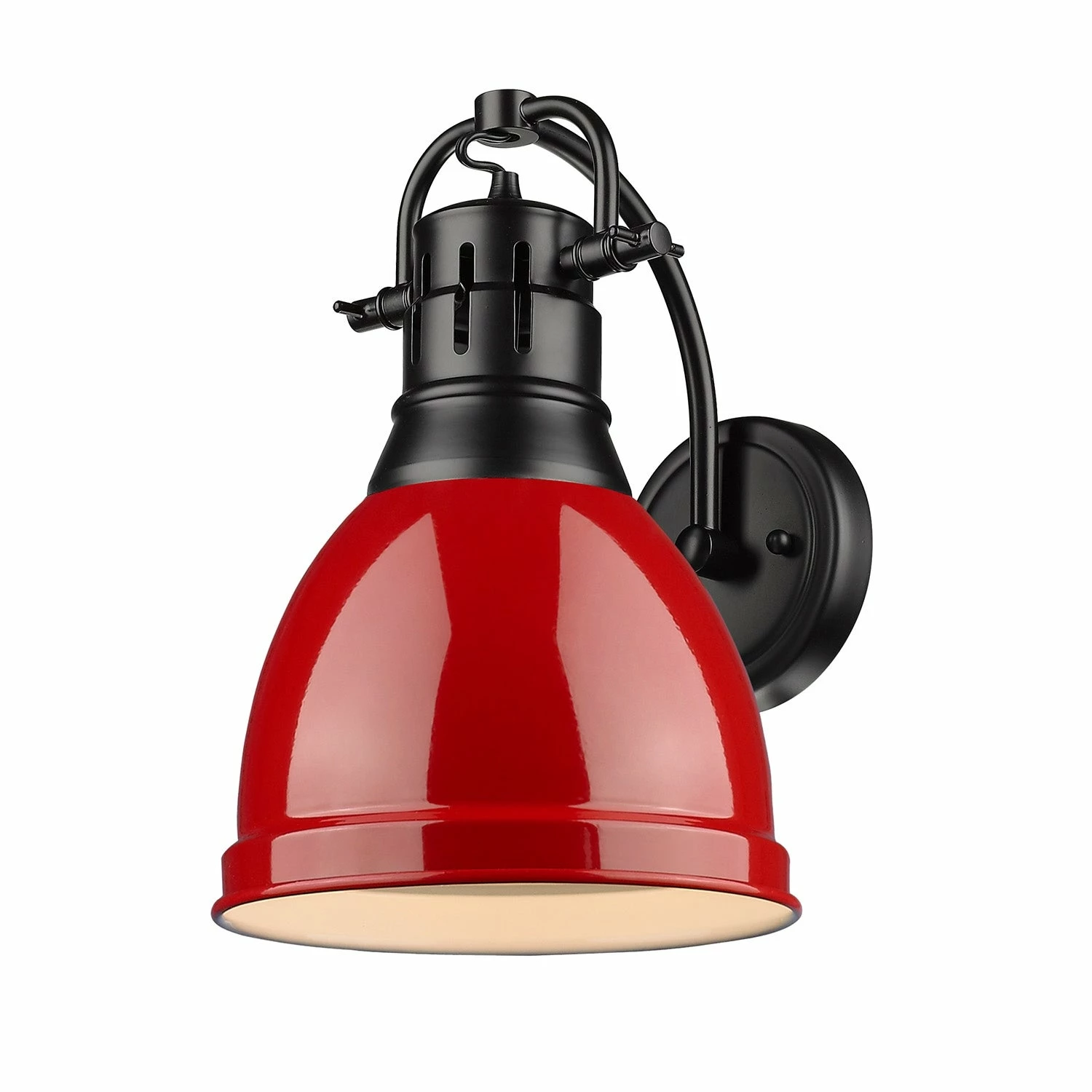 Best deal π₯° Golden Lighting Duncan Aged Brass 1-light Wall Sconce Aged Brass With Matte Black Shade π - Image 4