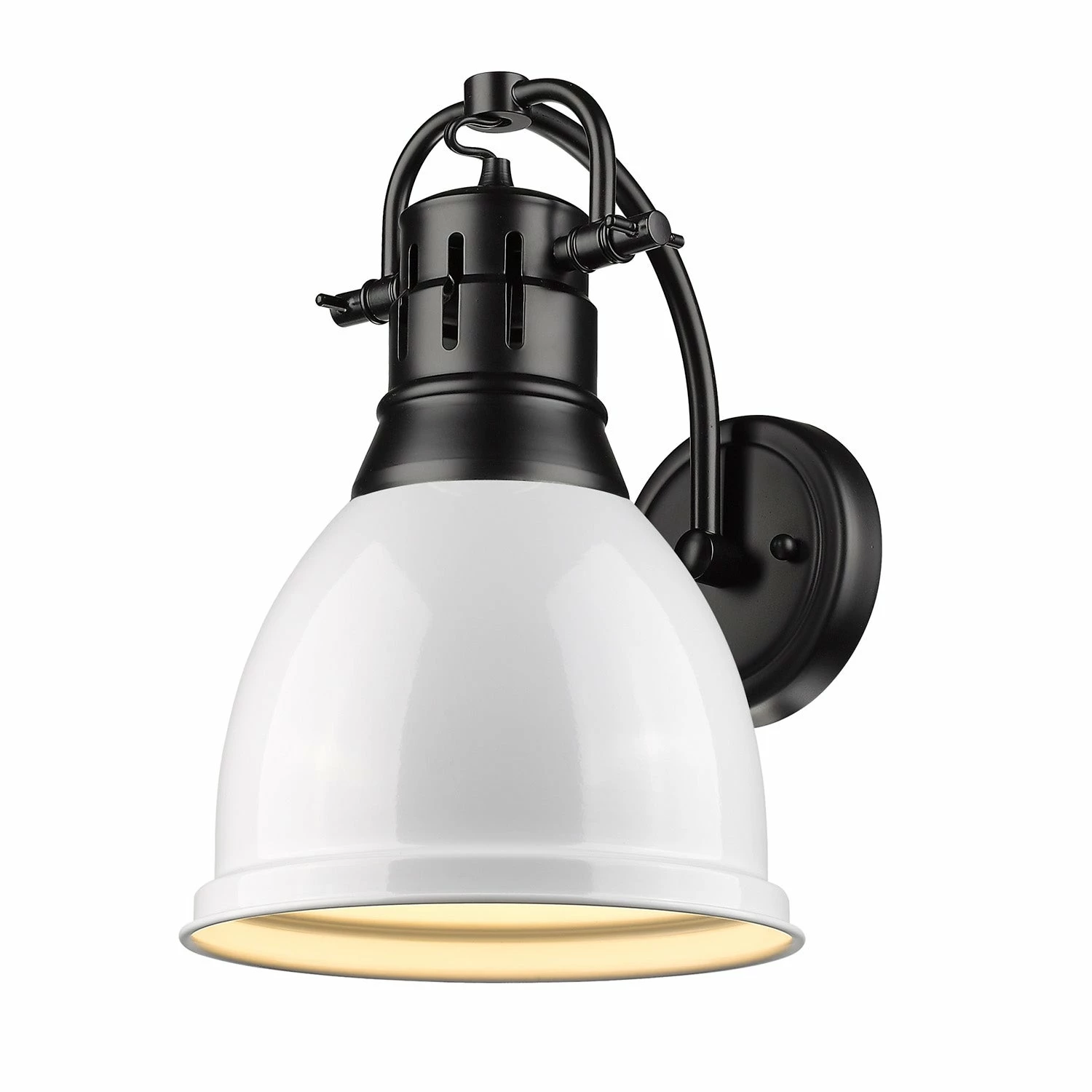 Best deal π₯° Golden Lighting Duncan Aged Brass 1-light Wall Sconce Aged Brass With Matte Black Shade π - Image 7