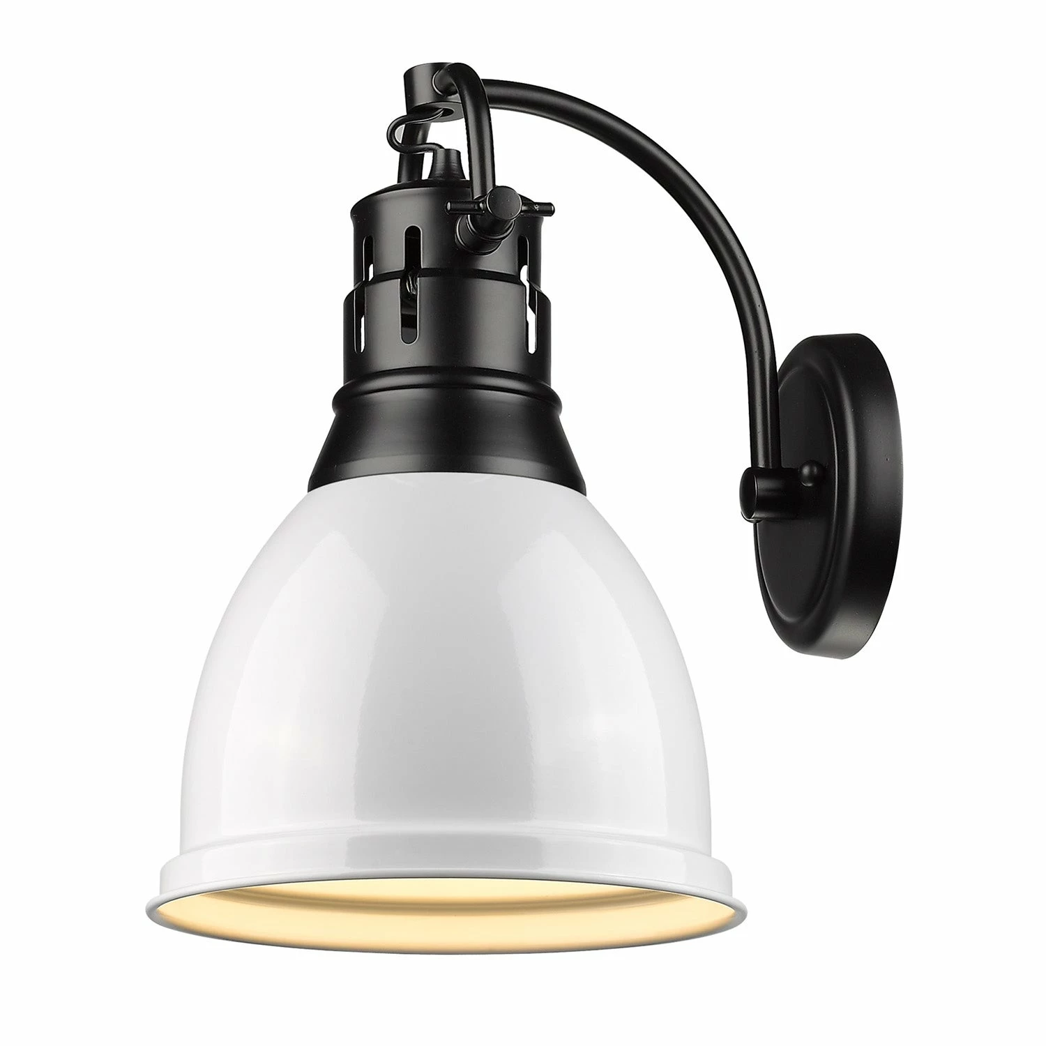 Best deal π₯° Golden Lighting Duncan Aged Brass 1-light Wall Sconce Aged Brass With Matte Black Shade π - Image 8