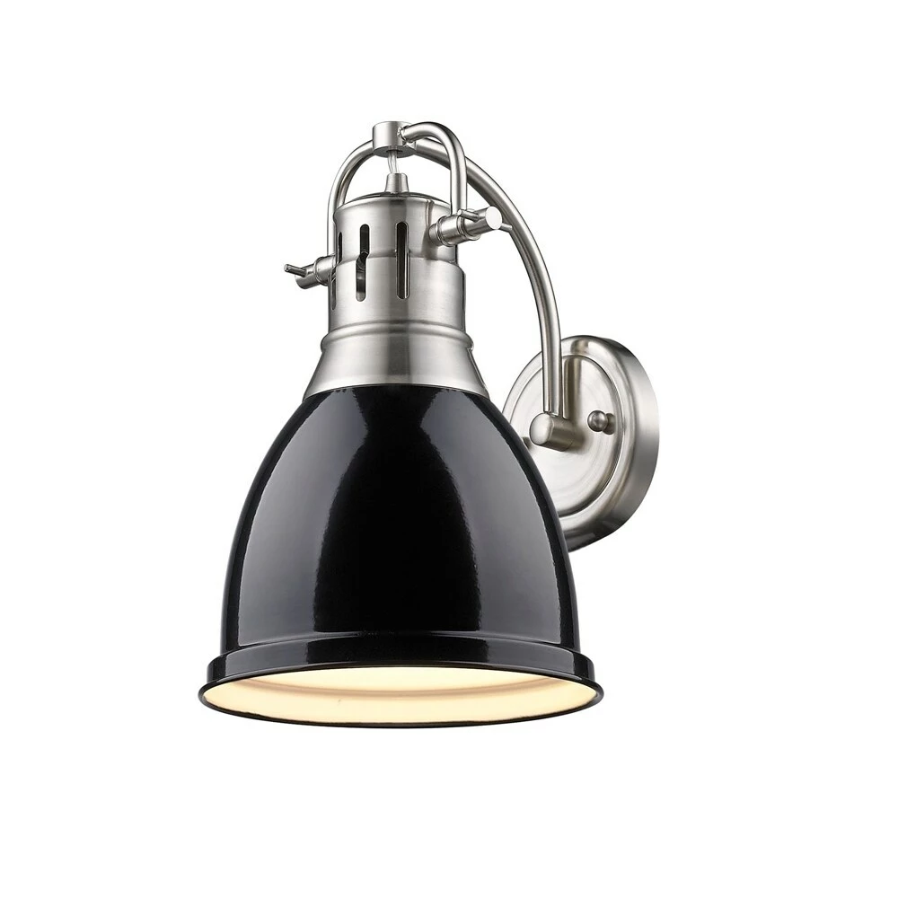 Cheap β¨ Golden Lighting Duncan Black Shade 1-light Wall Sconce π₯°