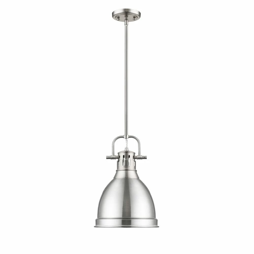 Discount π Golden Lighting Duncan Pewter Finish Steel Small Pendant Light With Rod π― 5 Discount π Golden Lighting Duncan Pewter Finish Steel Small Pendant Light With Rod π― - Image 3