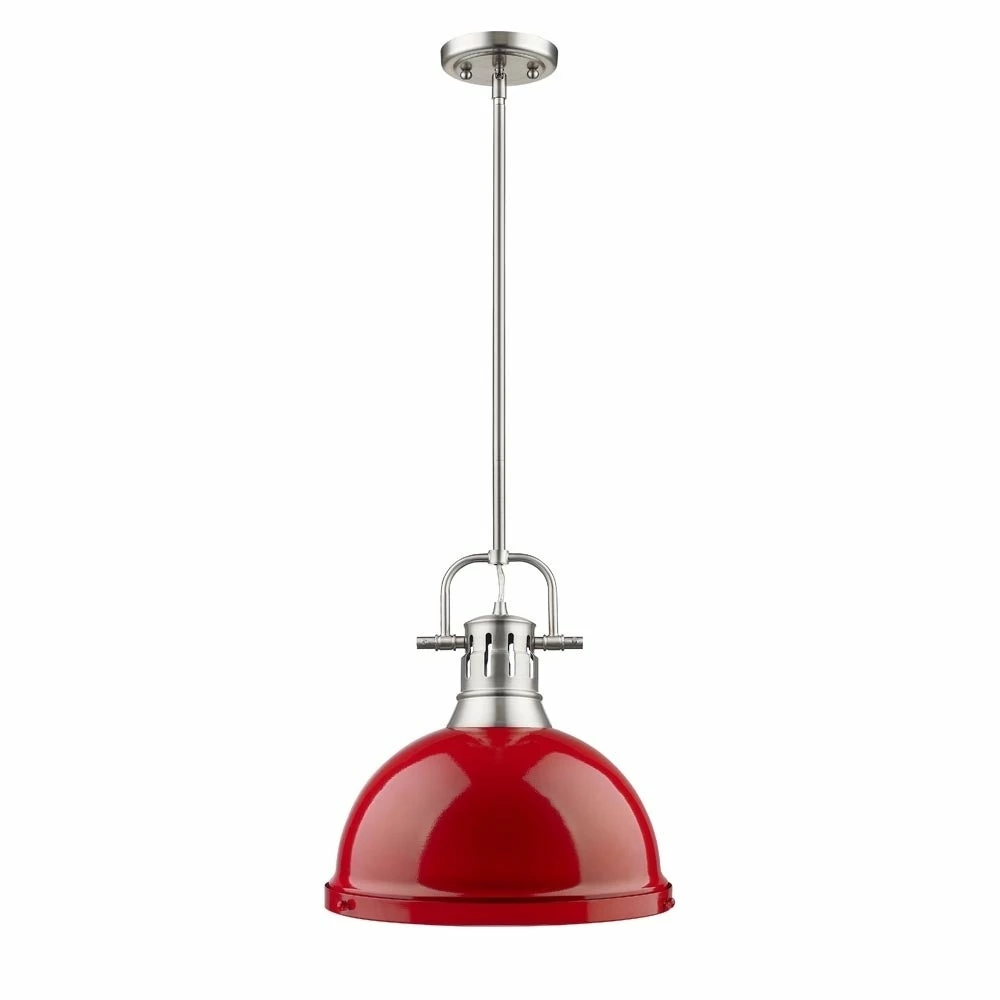 Brand new β Golden Lighting Duncan Pewter Rod/Red Shade 1-light Pendant π₯° 5 Brand new β Golden Lighting Duncan Pewter Rod/Red Shade 1-light Pendant π₯° - Image 3