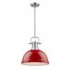 Brand new ⌛ Golden Lighting Duncan Pewter Rod/Red Shade 1-light Pendant 🥰 -Golden Lighting Sales Golden Lighting Duncan Pewter Rod Red Shade 1 light Pendant 70817feb 8cfe 4843 a43b c513c2b0c66c