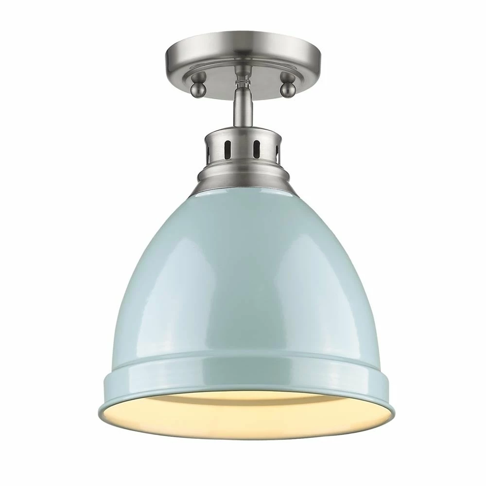 Top 10 π Golden Lighting Duncan Pewter Steel Flush-mount Light Fixture With Seafoam Shade β¨ 3 Top 10 π Golden Lighting Duncan Pewter Steel Flush-mount Light Fixture With Seafoam Shade β¨