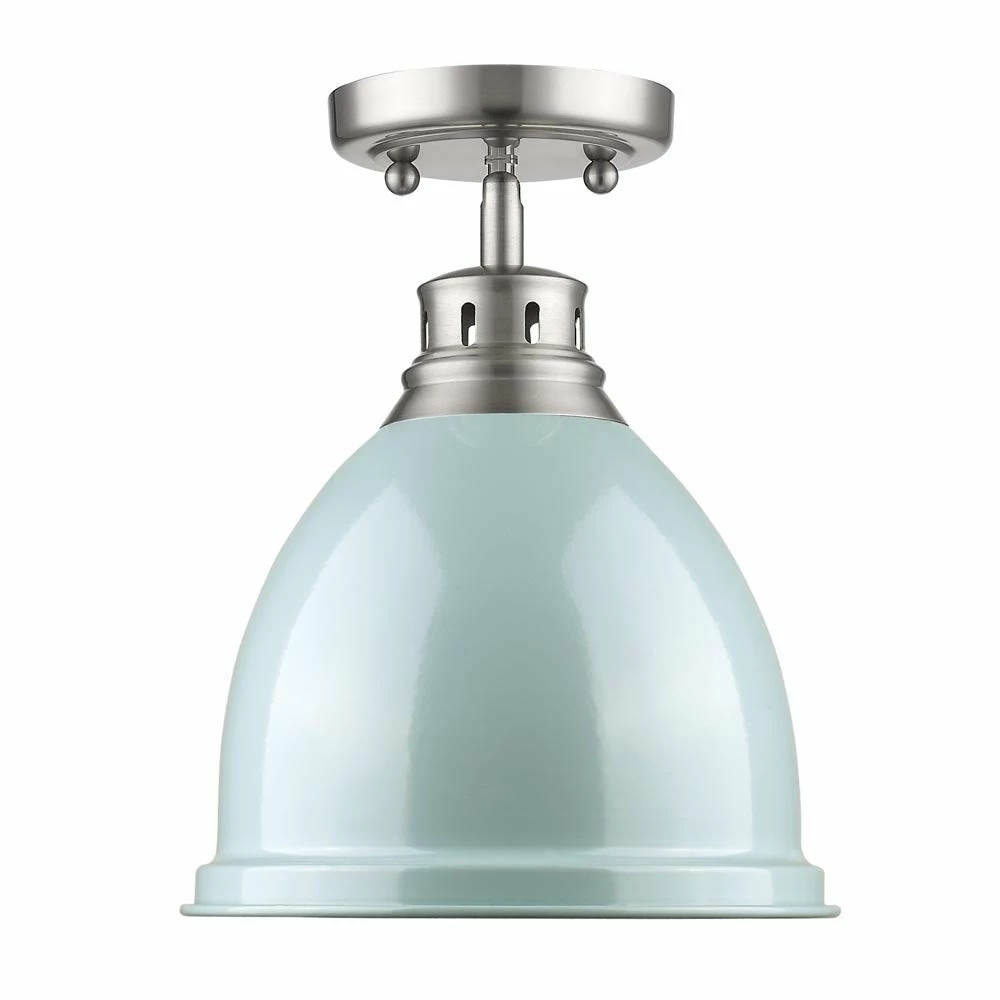 Top 10 π Golden Lighting Duncan Pewter Steel Flush-mount Light Fixture With Seafoam Shade β¨ 5 Top 10 π Golden Lighting Duncan Pewter Steel Flush-mount Light Fixture With Seafoam Shade β¨ - Image 3
