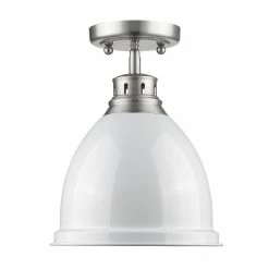 Flash Sale ✨ Golden Lighting Duncan Pewter With White Shade Flush-mount Light Fixture ✨ 7 Flash Sale ✨ Golden Lighting Duncan Pewter With White Shade Flush-mount Light Fixture ✨ -Golden Lighting Sales Golden Lighting Duncan Pewter With White Shade Flush mount Light Fixture fa301a28 3b83 479b 8822 4d7f19d9ba4e