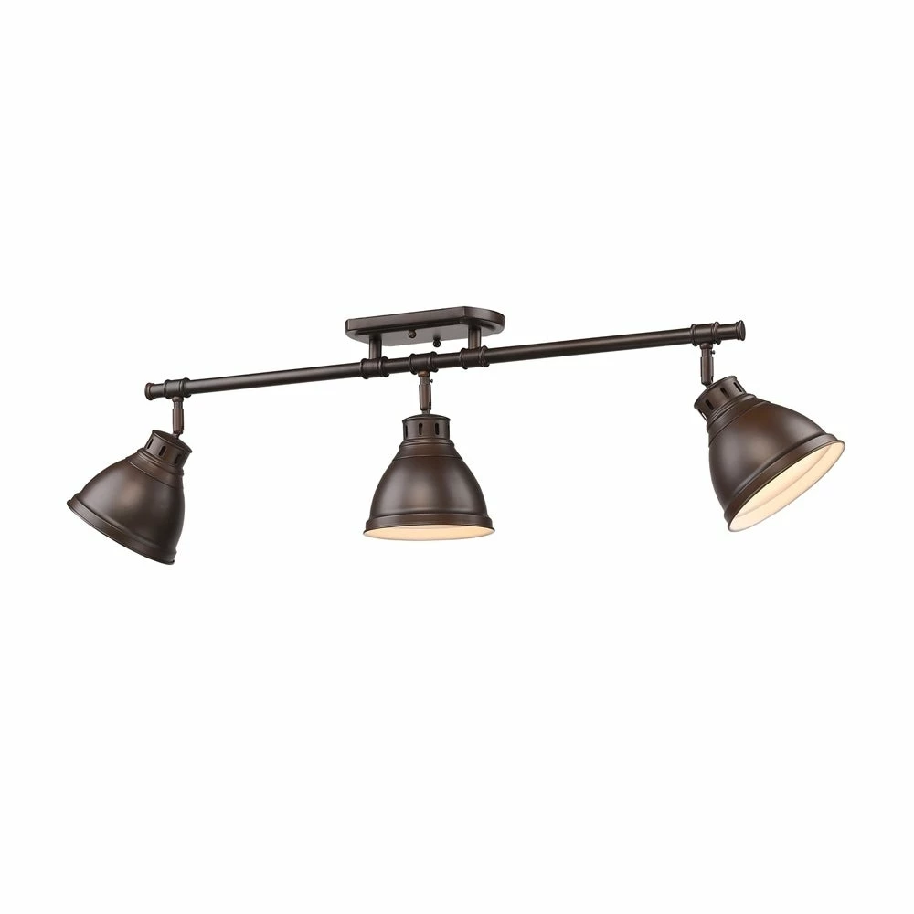 Best deal π Golden Lighting Duncan Rubbed Bronze 3-light Semi Flush Mount Track Light βοΈ