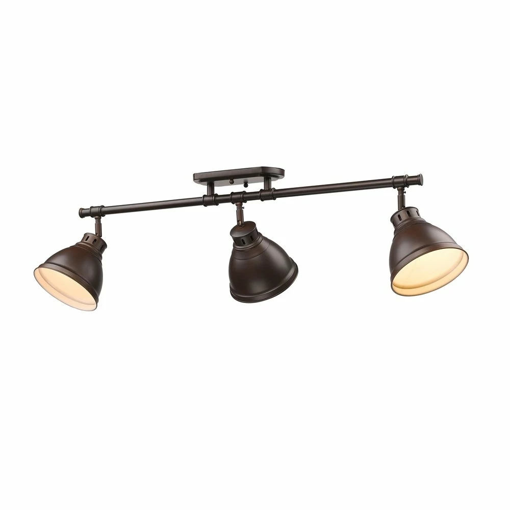 Best deal π Golden Lighting Duncan Rubbed Bronze 3-light Semi Flush Mount Track Light βοΈ - Image 4