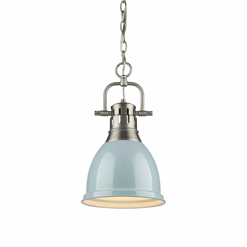 Wholesale π Golden Lighting Duncan Seafoam Pewter Small Pendant With Chain π― 5 Wholesale π Golden Lighting Duncan Seafoam Pewter Small Pendant With Chain π― - Image 3