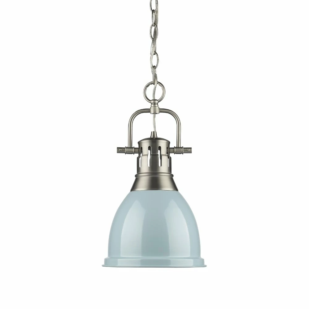 Wholesale π Golden Lighting Duncan Seafoam Pewter Small Pendant With Chain π― 3 Wholesale π Golden Lighting Duncan Seafoam Pewter Small Pendant With Chain π―