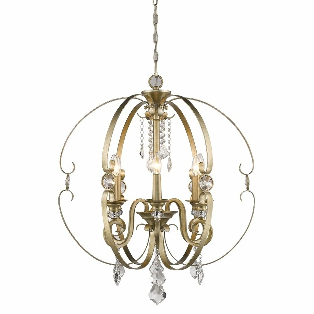 Wholesale π Golden Lighting Ella Bronze/White Gold-tone Steel 6-light Chandelier π 5 Wholesale π Golden Lighting Ella Bronze/White Gold-tone Steel 6-light Chandelier π - Image 3