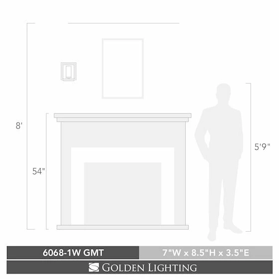 Top 10 π Golden Lighting Gunmetal Bronze Steel Marco Wall Sconce π 4 Top 10 π Golden Lighting Gunmetal Bronze Steel Marco Wall Sconce π - Image 2