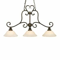 Deals β Golden Lighting Heartwood Burnt Sienna Finish Steel 3-light Linear Pendant π₯°