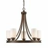 Brand new ✨ Golden Lighting Hidalgo Sovereign Bronze Finish 5-light Chandelier With Opal Glass ⌛