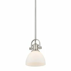 Coupon 😍 Golden Lighting Hines Pewter-Finished Steel 100-Watt 1-Light Mini Pendant Light With Opal Glass Shade 💯 -Golden Lighting Sales Golden Lighting Hines Pewter Finished Steel 100 Watt 1 Light Mini Pendant Light with Opal Glass Shade 8e680776 8310 4338 986a b5a4302c5f8e