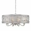 Deals ⌛ Golden Lighting Joia Peruvian Silver With Sterling Mist Shade 8-light Chandelier 🔥