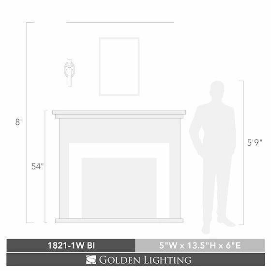 Outlet βοΈ Golden Lighting Madera #1821-1W BI Black Iron Finish Steel 1-light Wall Sconce Torchiere π€© - Image 2