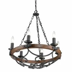 New 🧨 Golden Lighting Madera Black Iron 6 Light Chandelier In Black Iron With ⭐ -Golden Lighting Sales Golden Lighting Madera Black Iron 6 Light Chandelier in Black Iron With e663ab98 feb9 4621 a114 28be8092d10a