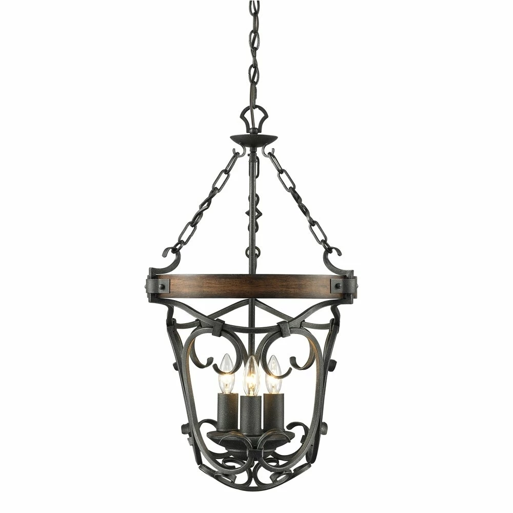 Flash Sale π Golden Lighting Madera Black Iron Steel 3-light Pendant π 3 Flash Sale π Golden Lighting Madera Black Iron Steel 3-light Pendant π