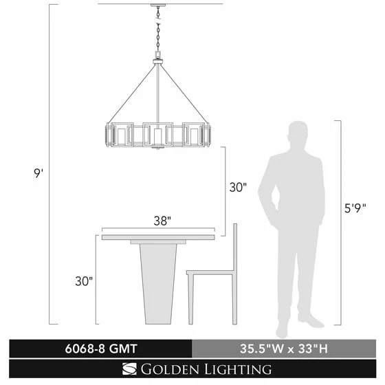 Best reviews of β Golden Lighting Marco 8 Light Chandelier Gunmetal Bronze π₯ 4 Best reviews of β Golden Lighting Marco 8 Light Chandelier Gunmetal Bronze π₯ - Image 2