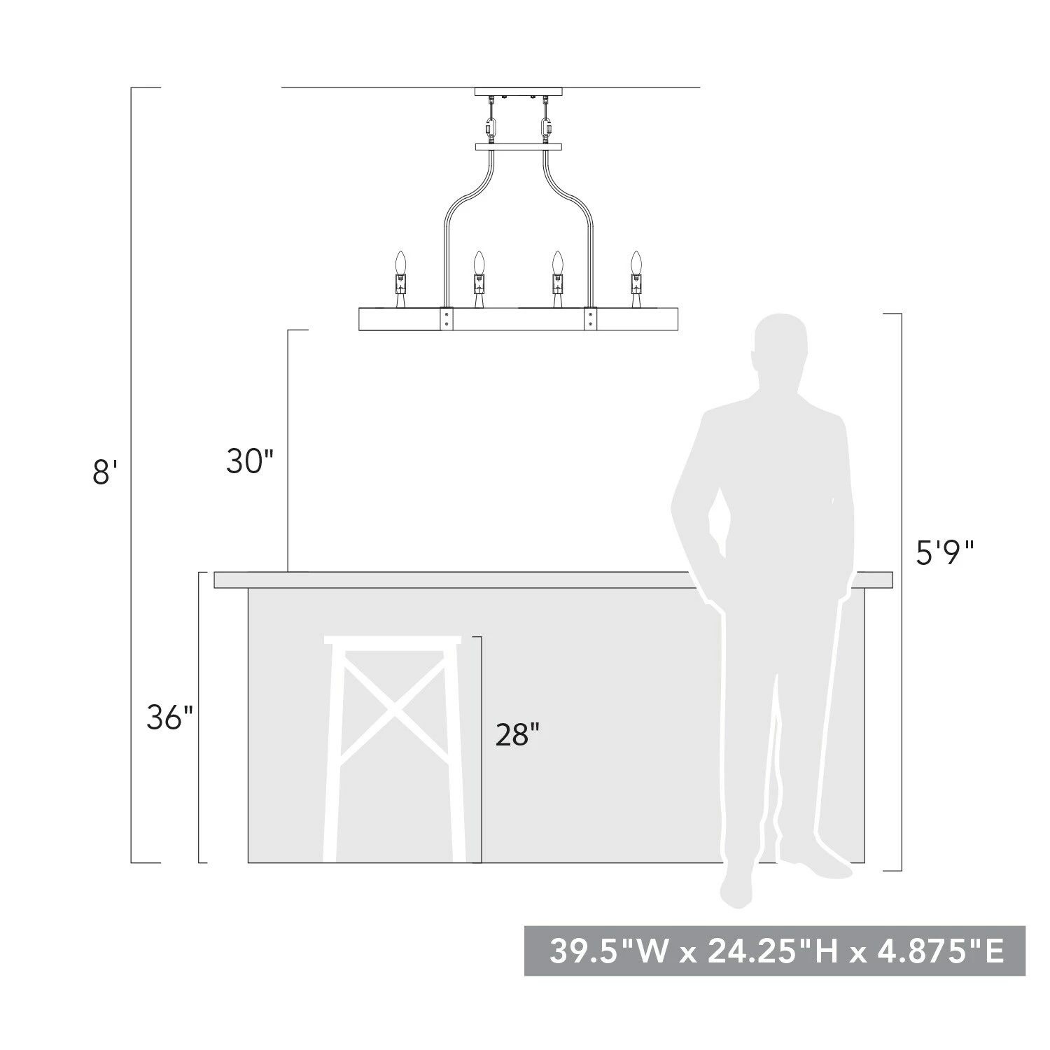 Cheap 🔥 Golden Lighting Meyer Linear Pendant ⭐ - Image 5