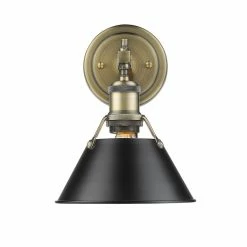 New 👍 Golden Lighting Orwell 1-light Bath Vanity Matte Black With Matte Navy 👏