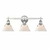 Outlet 🥰 Golden Lighting Orwell CH 3 Light Bath Vanity In Chrome With Opal Glass Shades 🔔