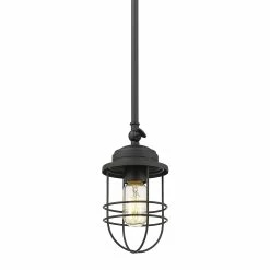 New β Golden Lighting Seaport Black Mini Pendant Light π₯