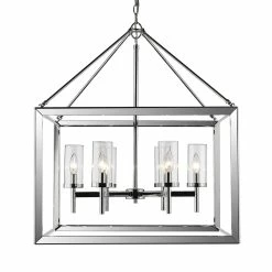 Budget π Golden Lighting Smyth Chrome With Clear Glass 6-light Chandelier π