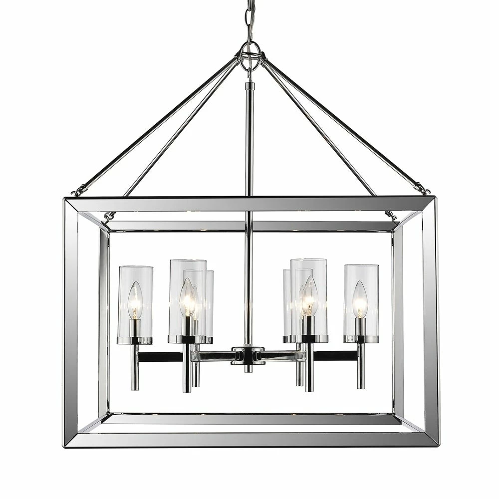 Budget π Golden Lighting Smyth Chrome With Clear Glass 6-light Chandelier π 3 Budget π Golden Lighting Smyth Chrome With Clear Glass 6-light Chandelier π