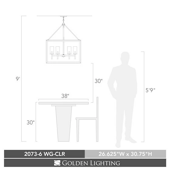 Buy π€© Golden Lighting Smyth Goltone Steel/Glass 6-light Chandelier π 6 Buy π€© Golden Lighting Smyth Goltone Steel/Glass 6-light Chandelier π - Image 4
