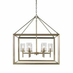 Buy π€© Golden Lighting Smyth Goltone Steel/Glass 6-light Chandelier π