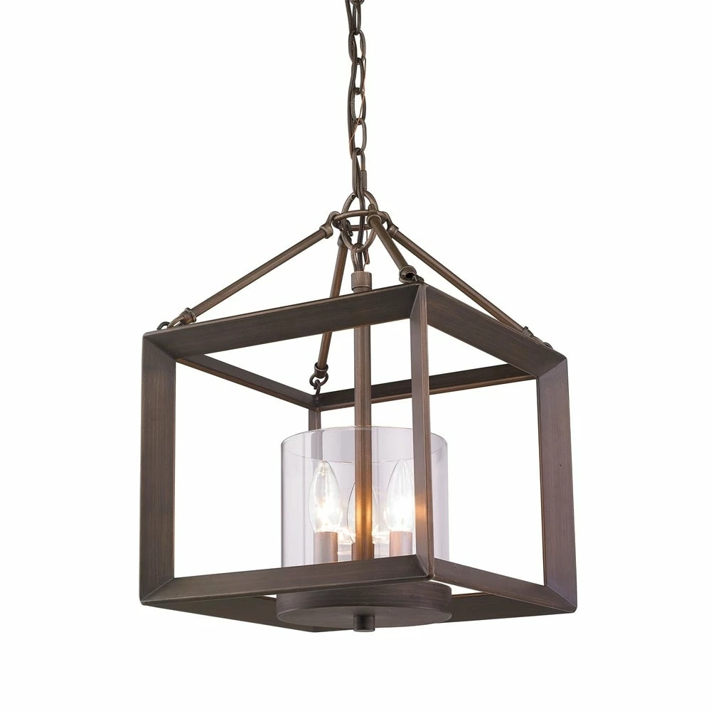 Budget 𧨠Golden Lighting Smyth Gunmetal Bronze With Clear Glass Steel Converible Semi-flush Light π 6 Budget 𧨠Golden Lighting Smyth Gunmetal Bronze With Clear Glass Steel Converible Semi-flush Light π - Image 4