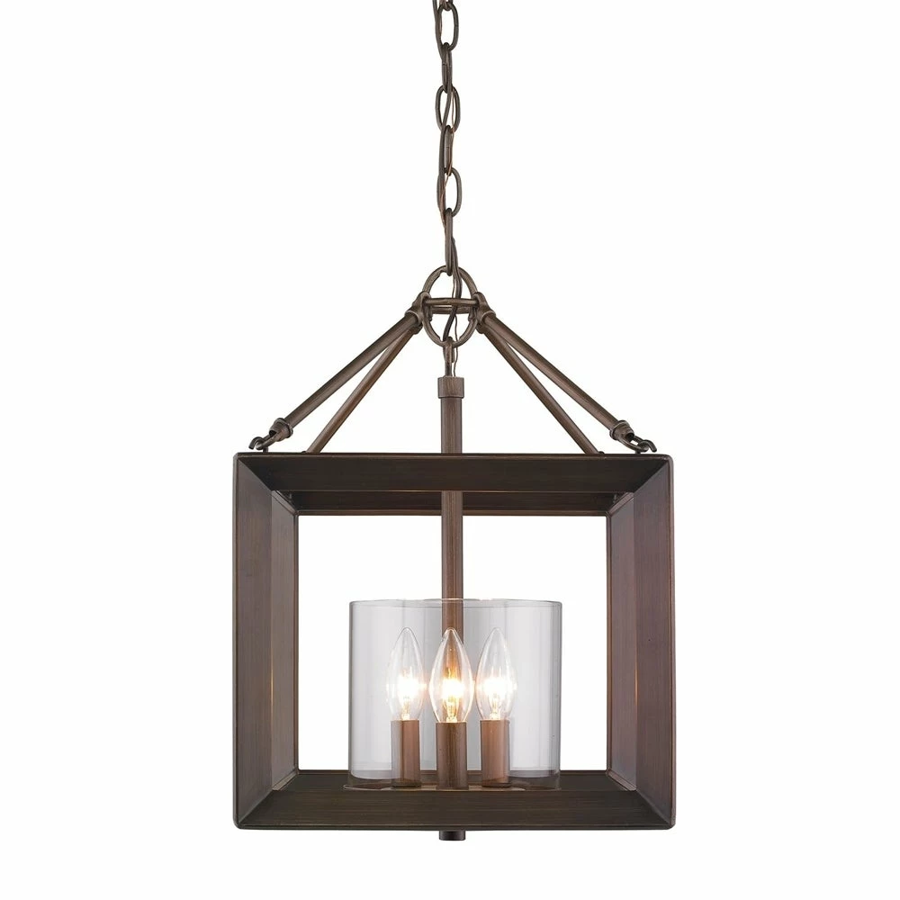 Budget 𧨠Golden Lighting Smyth Gunmetal Bronze With Clear Glass Steel Converible Semi-flush Light π 7 Budget 𧨠Golden Lighting Smyth Gunmetal Bronze With Clear Glass Steel Converible Semi-flush Light π - Image 5